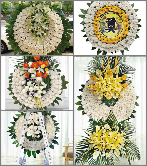 广东梅州市大埔县百侯镇东山村花圈速递